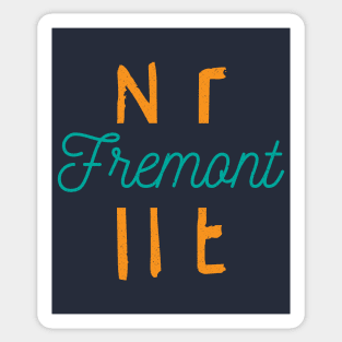 Fremont NE City Typography Sticker